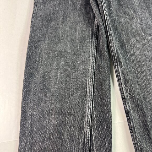 Zara Jeans Women's 26 x 32* High Rise Baggy Black Faded Cotton Denim Tag 0 - Picture 4 of 16